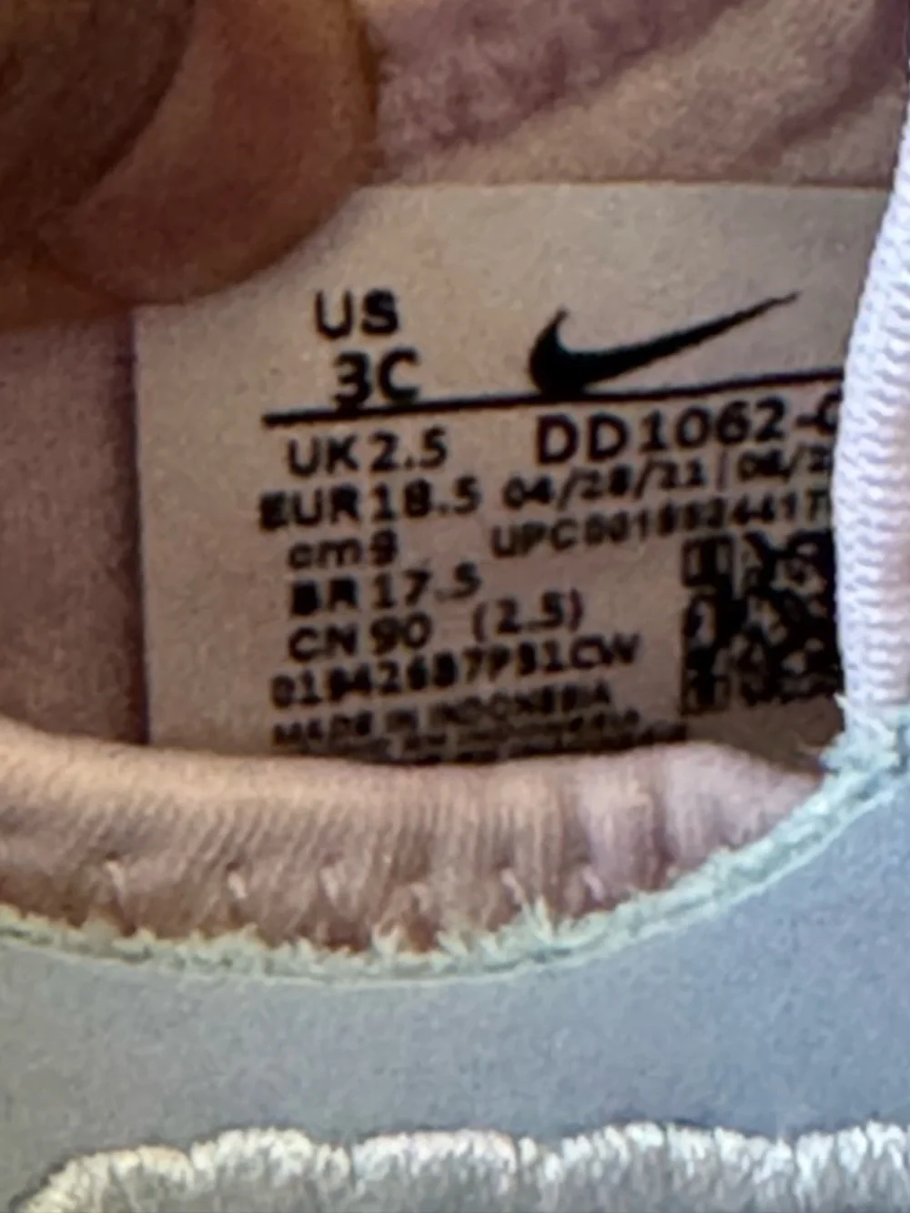 Nike Kids Light Blue & Pink Flex Runner Slip-On Sneakers size baby 3C - Picture 7 of 9